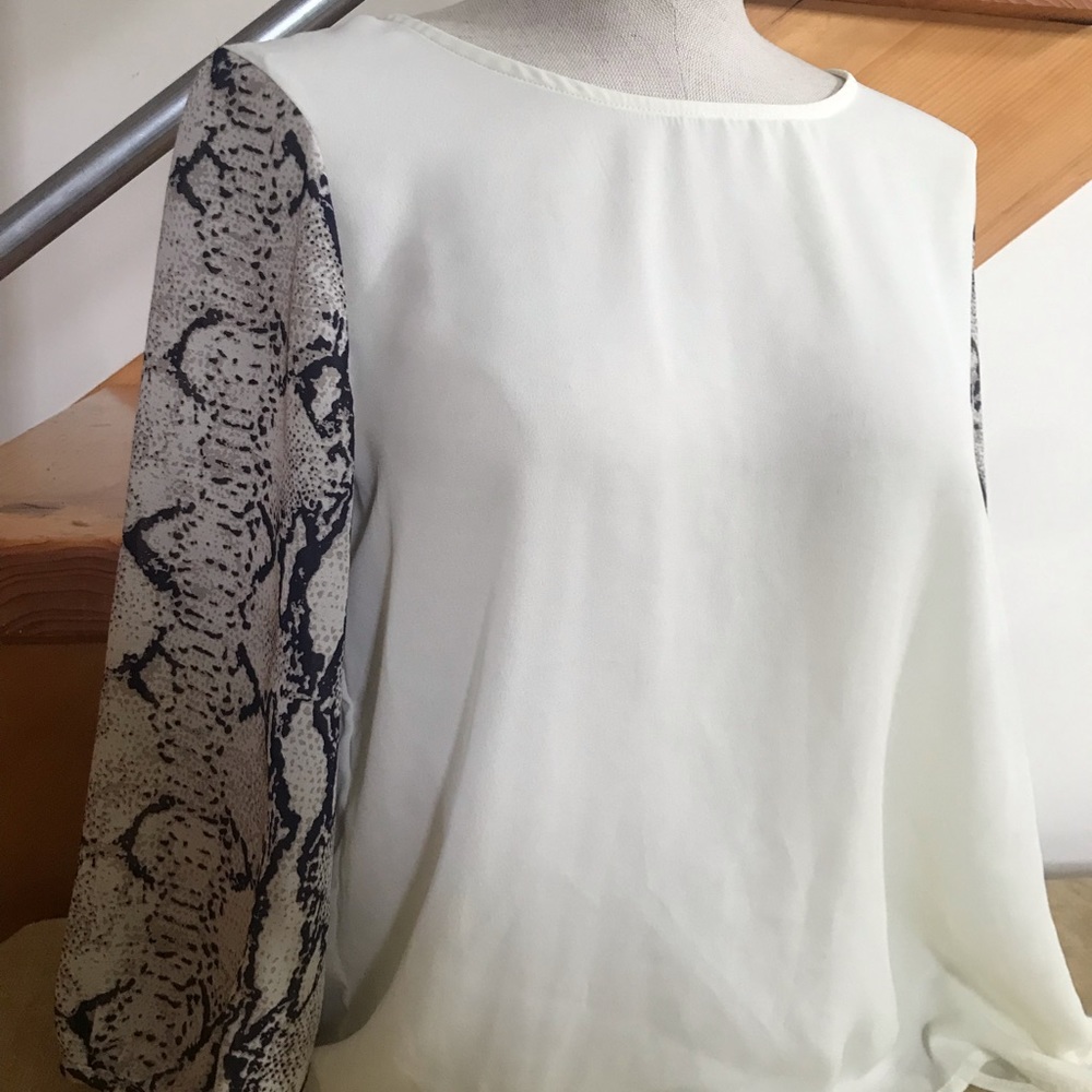 White open back blouse